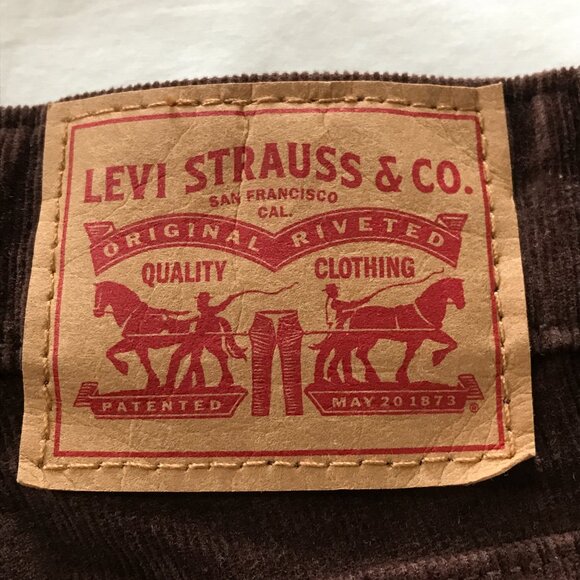 Levi's 721 High Rise Skinny Jeans Women 28 Brown Corduroy Dark Wash Stretch - Picture 3 of 15